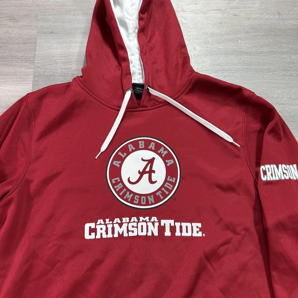 Alabama Crimson Tide Hoodie Mens Medium Red NCAA Football Colosseum Fleece Top